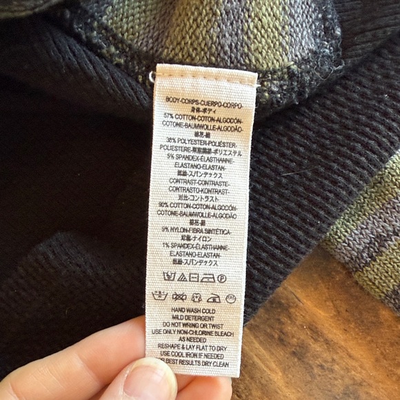 Free People Long Sleeve Top in Black, Olive, Teal and Mustard - Picture 3 of 6